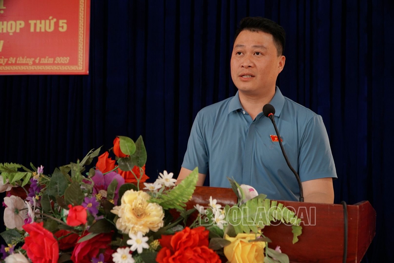 Hội nghị nghe thông tin tình hình kinh tế - xã hội quý I của cả nước, của tỉnh; kết quả hoạt động của Đoàn đại biểu Quốc hội tỉnh và dự kiến chương trình kỳ họp thứ 5, Quốc hội khóa XV. MTXX_MH20230424_161913597.jpg
