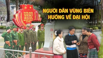 Người dân vùng biên hướng về Đại hội