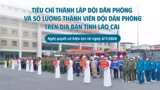 INFOGRAPHIC: Tiêu chí thành lập Đội dân phòng và số lượng thành viên Đội dân phòng trên địa bàn tỉnh Lào Cai