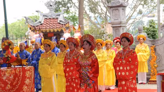 Linh thiêng lễ tế dân gian “Khánh tiệc Đức thánh Mẫu”