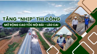 Tăng “nhịp” thi công mở rộng cao tốc Nội Bài - Lào Cai