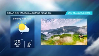 Dự báo thời tiết đêm nay và ngày mai (15/8)