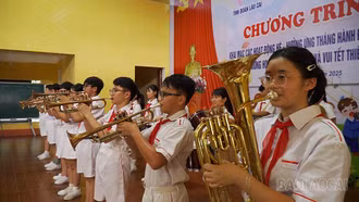 Đội nghi lễ Trung tâm Thanh thiếu nhi tỉnh Lào Cai sẵn sàng tham gia Liên hoan “Tiếng kèn Đội ta”