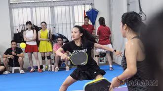 Hấp dẫn loạt trận mở màn Giải Pickleball tỉnh Lào Cai mở rộng lần I - tranh Cúp Đức Việt land