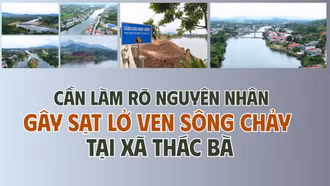 Cần làm rõ nguyên nhân gây sạt lở ven sông Chảy tại xã Thác Bà