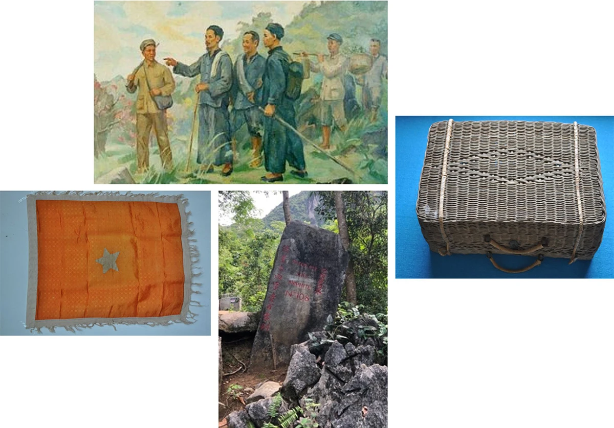 Cột mốc 108 – nơi Bác Hồ đặt chân về nước đầu tiên sau 30 năm bôn ba tìm đường cứu nước và những kỷ vật củalãnh tụ Nguyễn Ái Quốc mang từ nước ngoài về.