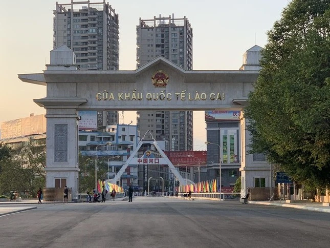 Cửa khẩu quốc tế Lào Cai.