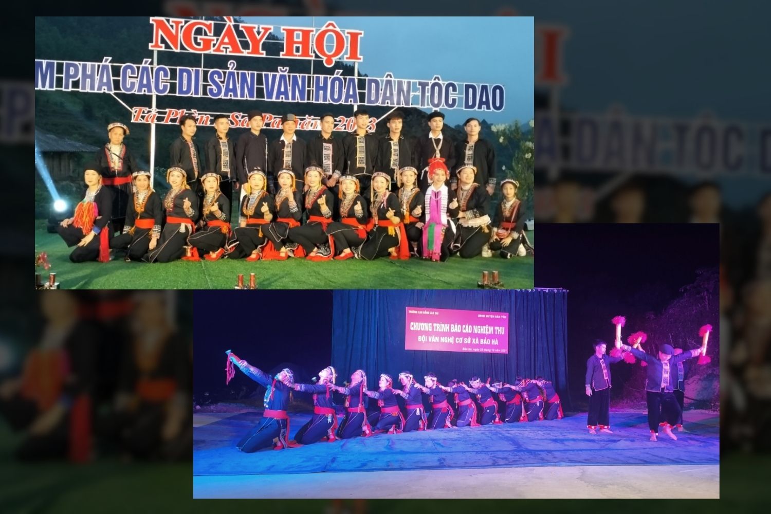 Đội văn nghệ người Dao của Câu lạc bộ Văn nghệ dân gian đền Bảo Hà từng đi biểu diễn ở nhiều nơi. mc (6).jpg