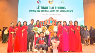 Lào Cai có 5 trường đạt giải thưởng Trường học sinh thái ASEAN Việt Nam năm 2024