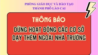 Dừng hoạt động các cơ sở dạy thêm, học thêm ngoài nhà trường đã được công khai trong năm học 2024 - 2025