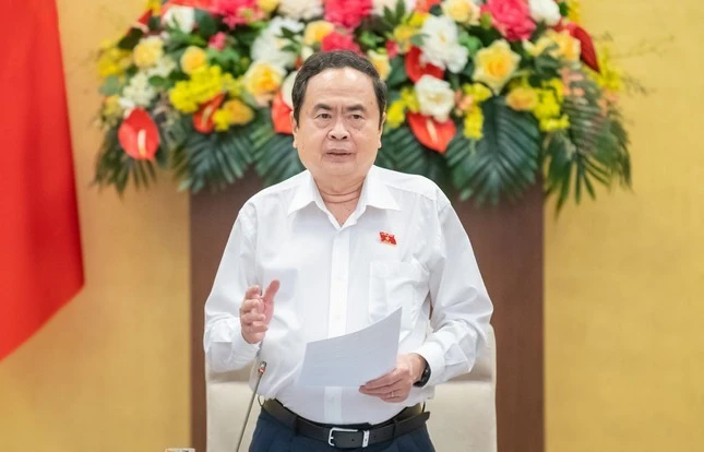 Chủ tịch Quốc hội Trần Thanh Mẫn phát biểu tại phiên họp Ủy ban Thường vụ Quốc hội.