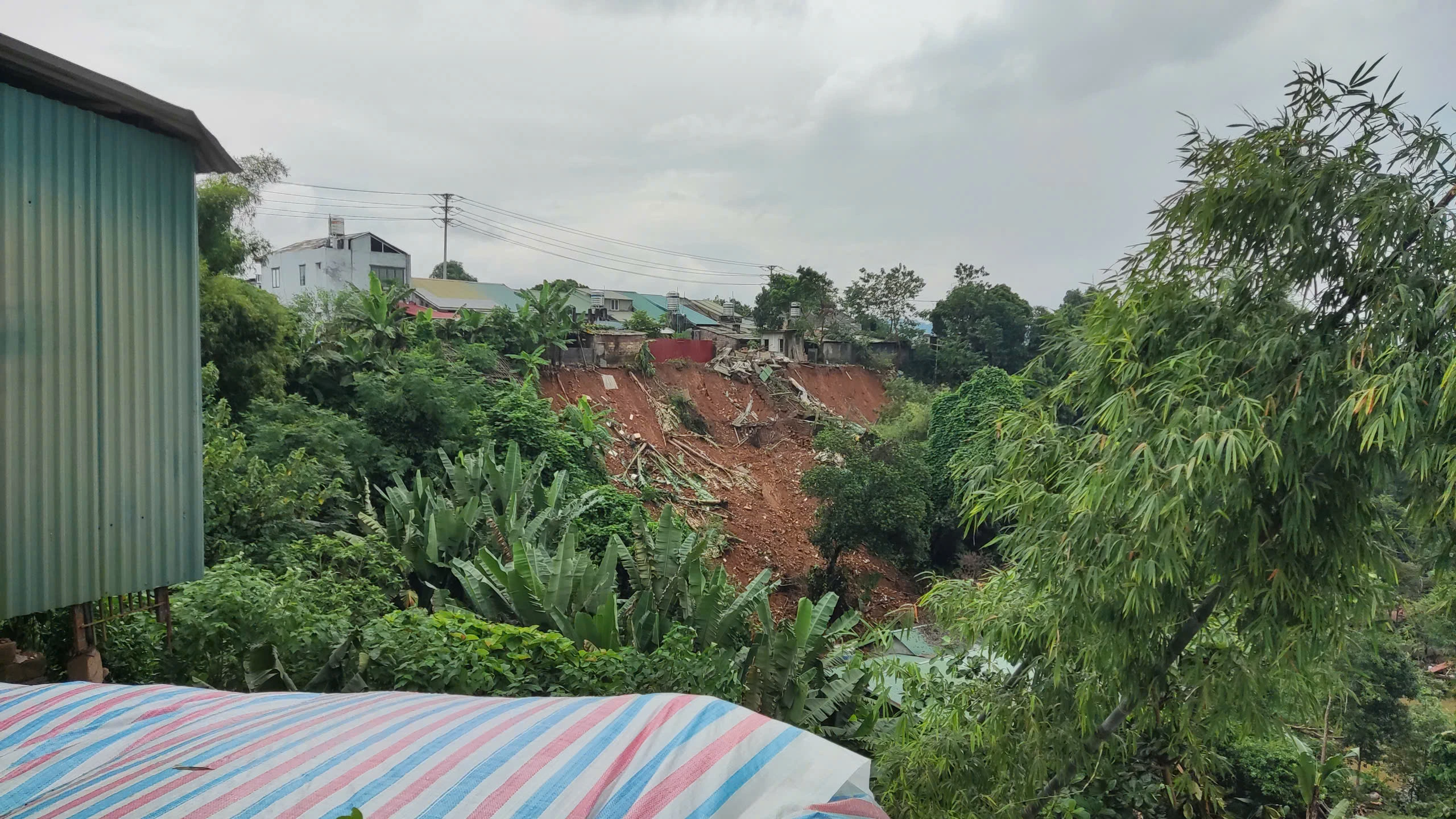 Vị trí sạt lở.