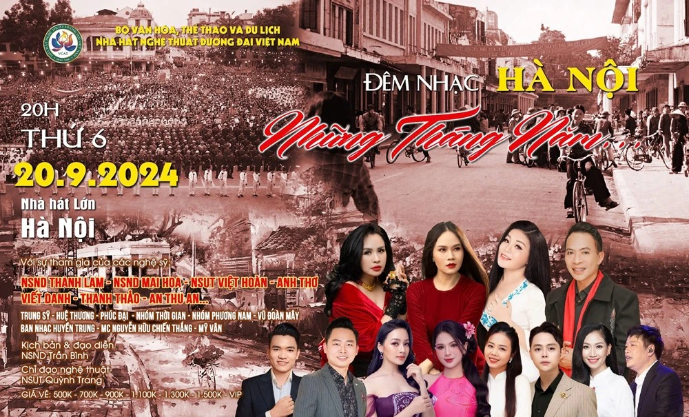 Nhà hát Nghệ thuật Đương đại tổ chức đêm nhạc Hà Nội những tháng năm.