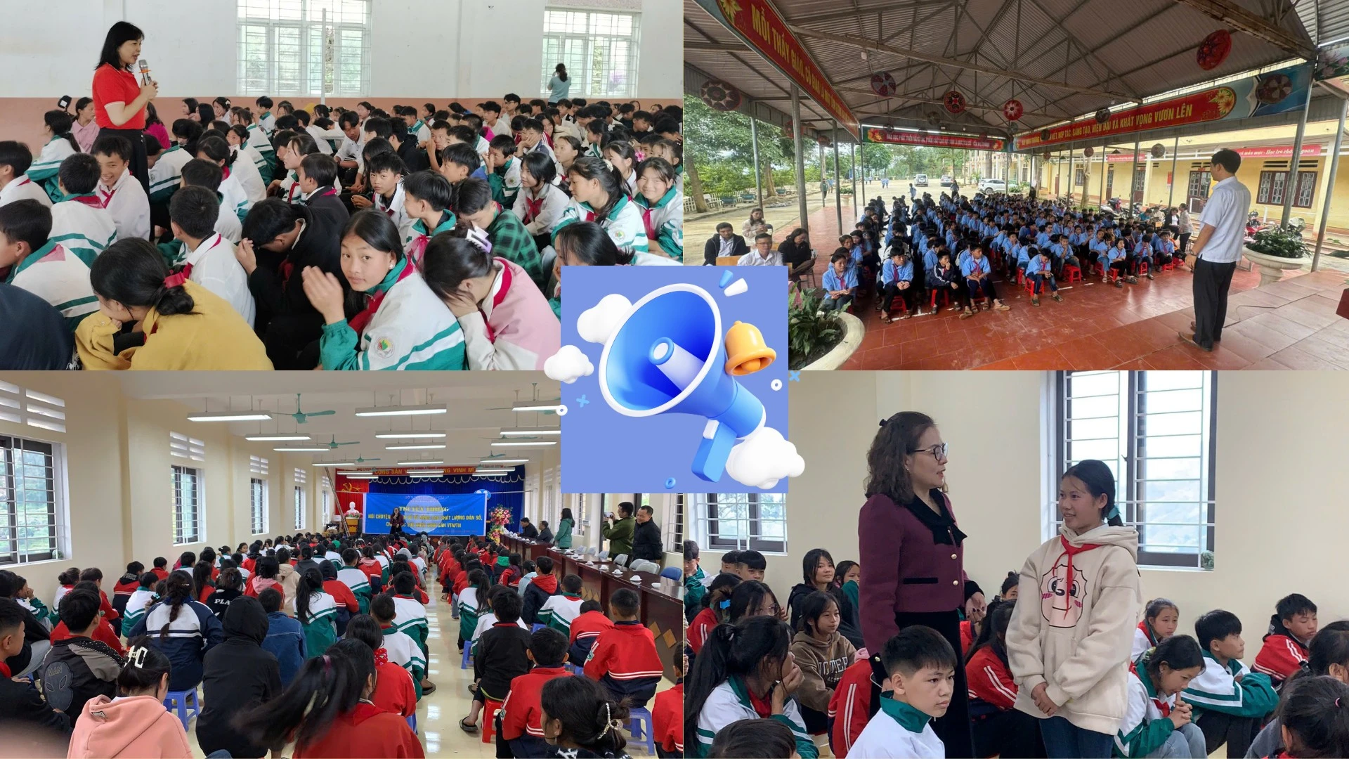 Đẩy mạnh công tác truyền thông trực tiếp tại các trường học về vấn đề dân số.