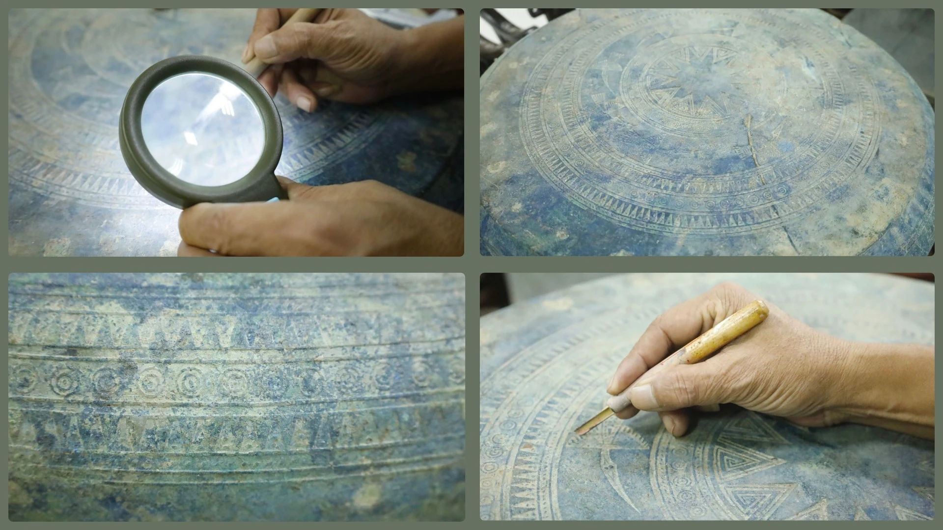 Những hoa văn từ ngàn xưa sống động dưới đôi tay cần mẫn của những người nghiên cứu, sưu tầm