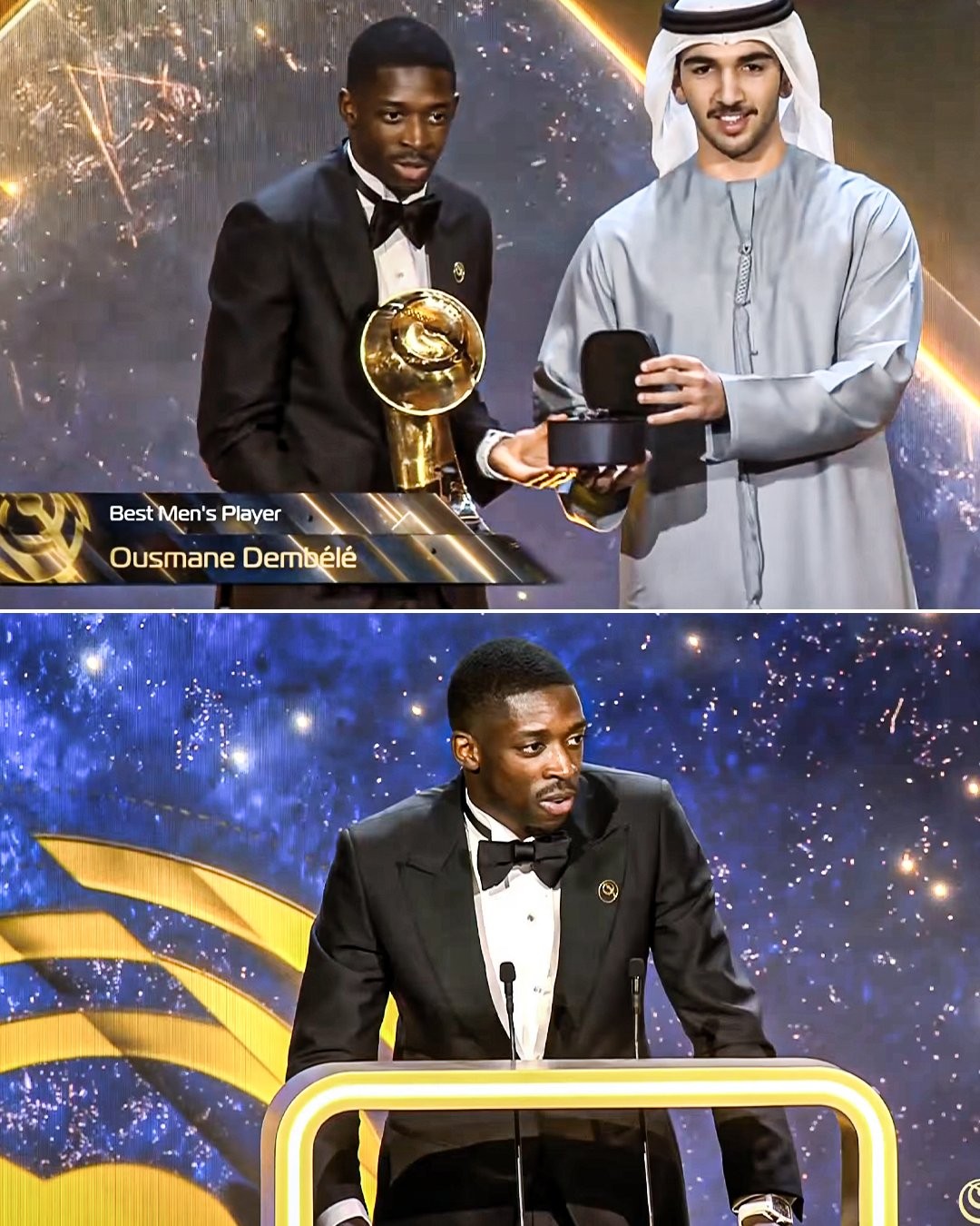 Dembele chiến thắng Yamal ở hạng mục Cầu thủ nam xuất sắc nhất năm 2025.