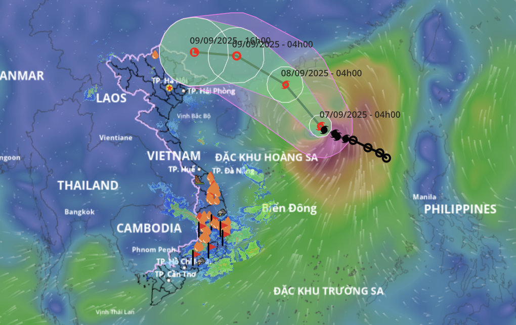 Bão số 7 đổ bộ vào Trung Quốc nhưng sẽ gây đợt mưa lớn diện rộng ở Bắc Bộ, trọng tâm là Đông Bắc Bộ. bao.png