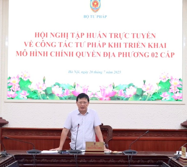 Thứ trưởng Mai Lương Khôi phát biểu bế mạc Hội nghị. 200725-hnghi-khoi.jpg