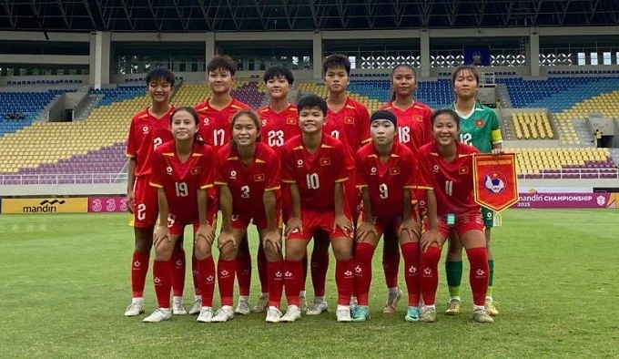 Đội hình xuất phát của U16 nữ Việt Nam