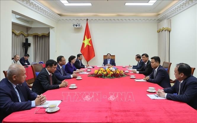 Thủ tướng Phạm Minh Chính điện đàm với Thủ tướng Đức Friedrich Merz. Thủ tướng Phạm Minh Chính điện đàm với Thủ tướng Đức Friedrich Merz.