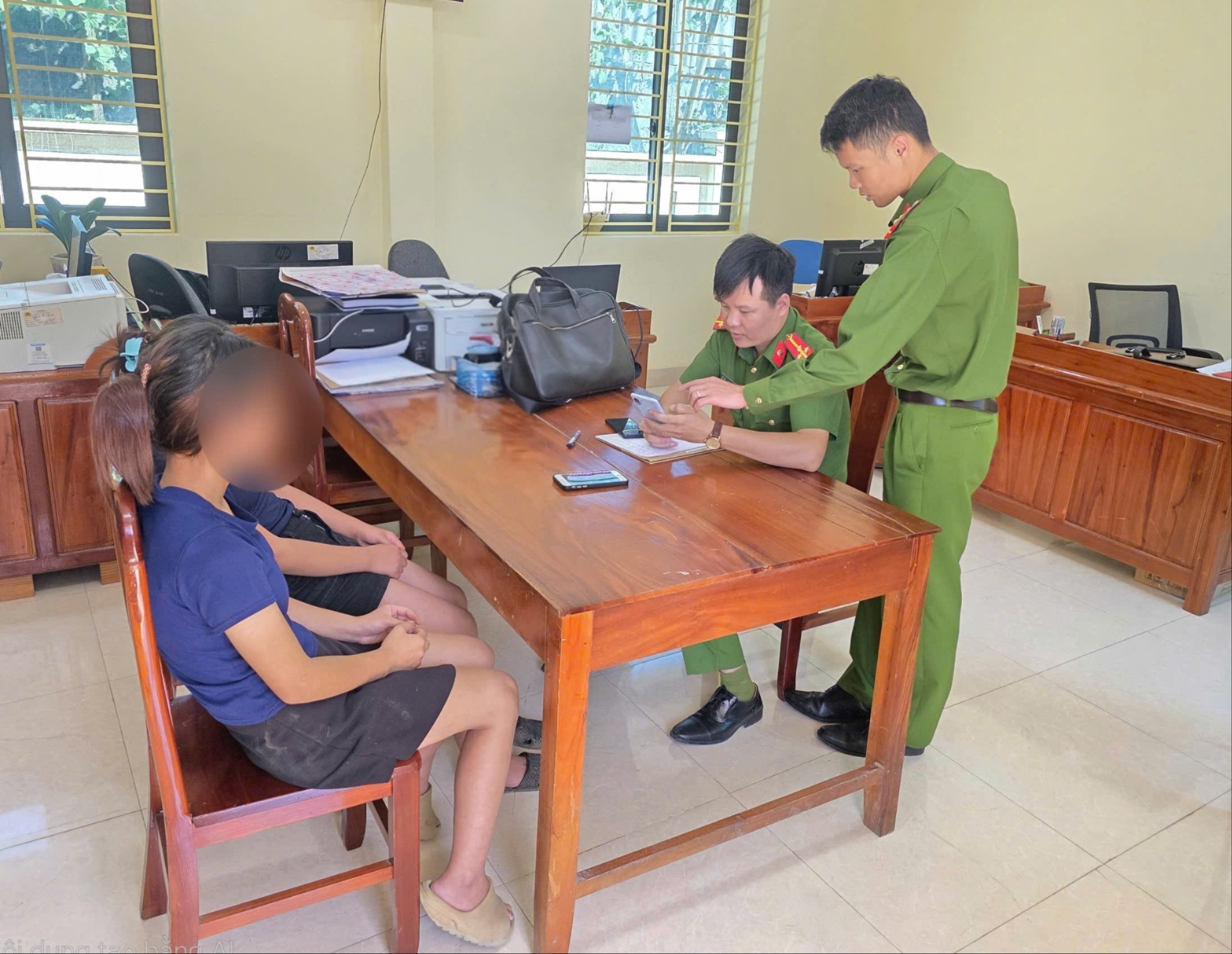 Lực lượng Công an tuyên truyền cho 2 em về Luật Lao động và những nguy cơ tiềm ẩn khi bị dụ dỗ đi làm thuê. luc-luong-cong-an-tuyen-truyen-cho-02-chau-hieu-luat-lao-dong-va-nhung-nguy-co-tiem-an-cua-viec-nghe-loi-du-do-di-lam-thue-6067.jpg