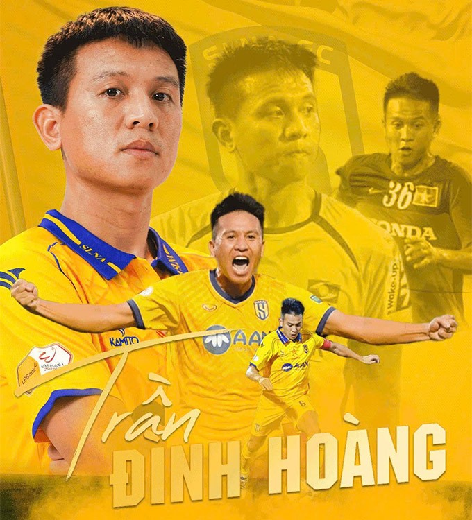 Hậu vệ kỳ cựu Trần Đình Hoàng bất ngờ tuyên bố giải nghệ trong màu áo SLNA. Hậu vệ kỳ cựu Trần Đình Hoàng bất ngờ tuyên bố giải nghệ trong màu áo SLNA.