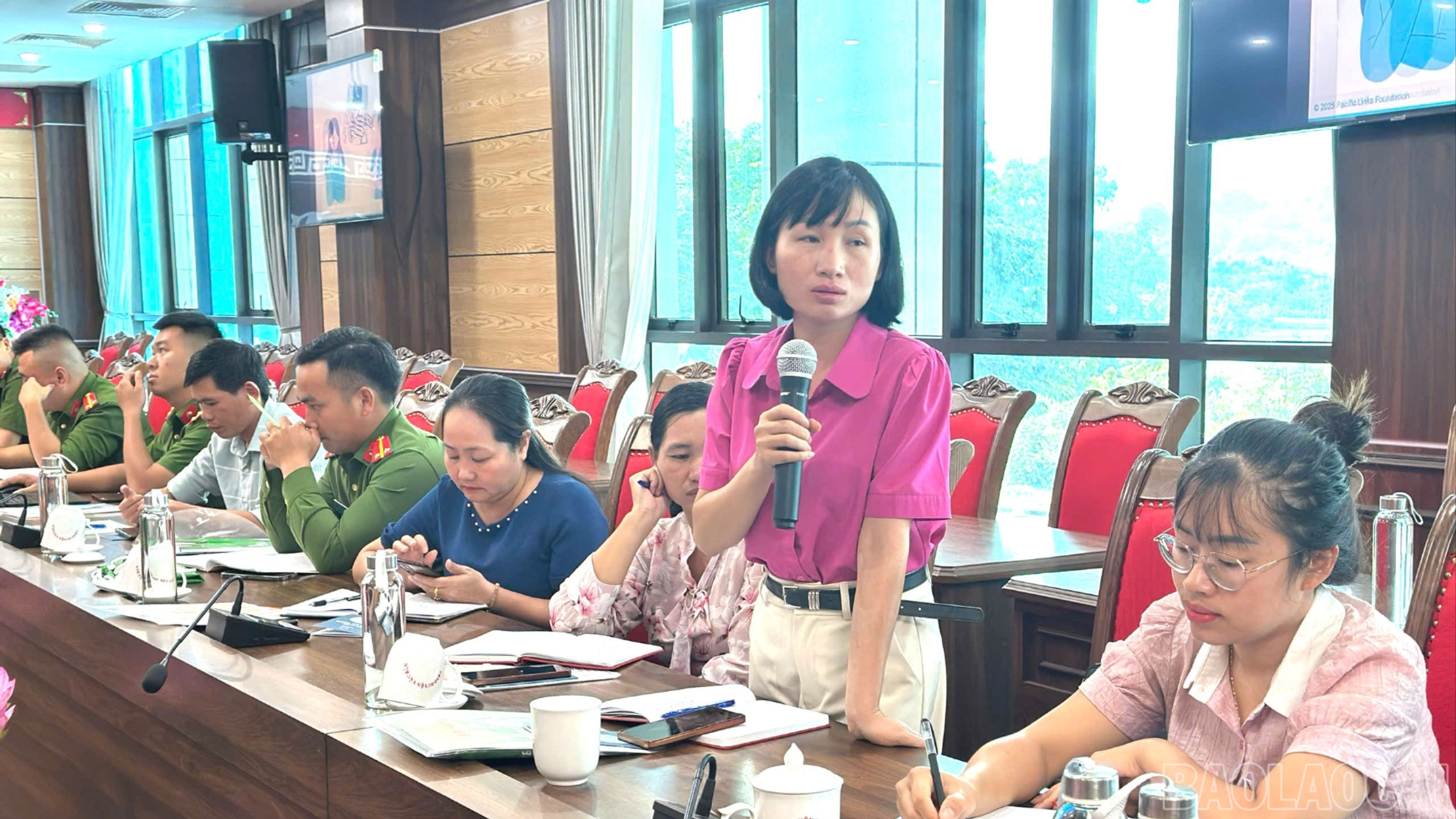 Các học viên chia sẻ, thảo luận tại lớp tập huấn. baolaocai-br_daibieu-8573.jpg