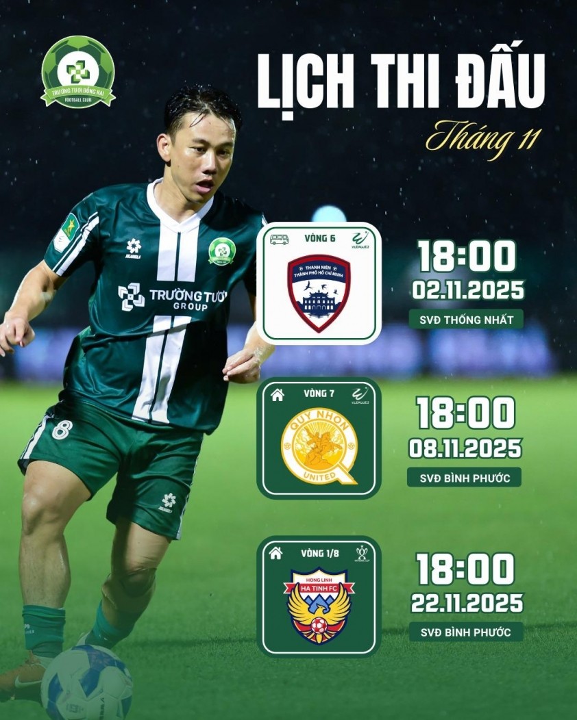 Các trận đấu tiếp theo của CLB Đồng Nai.