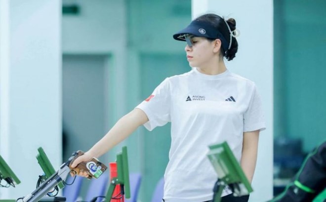 Xạ thủ Trịnh Thu Vinh là gương mặt vàng của thể thao Việt Nam. Xạ thủ Trịnh Thu Vinh là gương mặt vàng của thể thao Việt Nam.