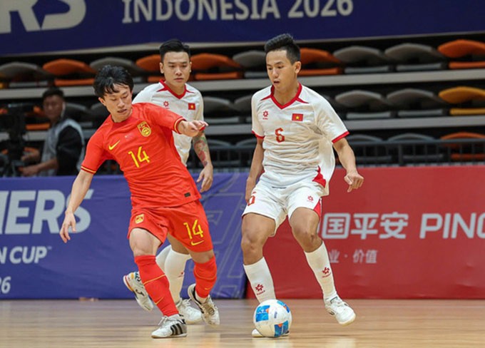 Futsal Trung Quốc dừng chân ở vòng loại futsal châu Á 2026. Futsal Trung Quốc dừng chân ở vòng loại futsal châu Á 2026.