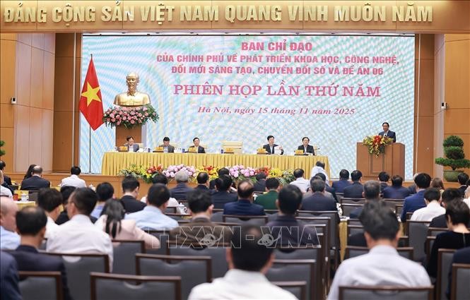 Phiên họp lần thứ năm của BCĐ của Chính phủ về phát triển khoa học, công nghệ, đổi mới sáng tạo, chuyển đổi số và Đề án 06.