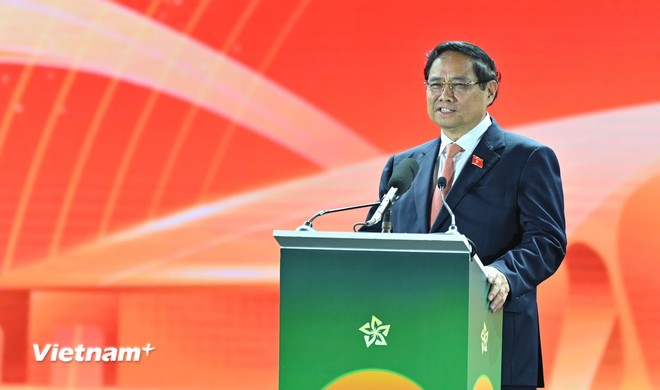 Thủ tướng Phạm Minh Chính phát biểu. Thủ tướng Phạm Minh Chính phát biểu.