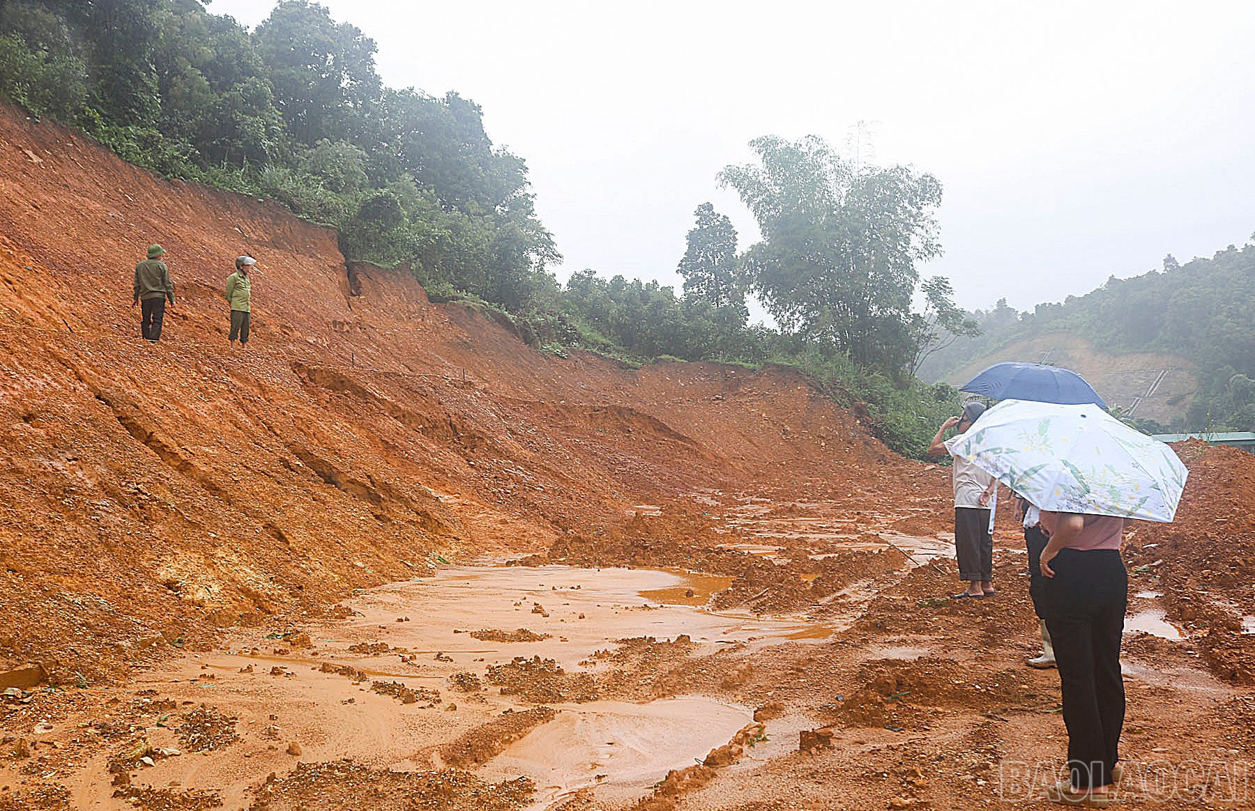 Kiểm tra vị trí có nguy cơ sạt lở.