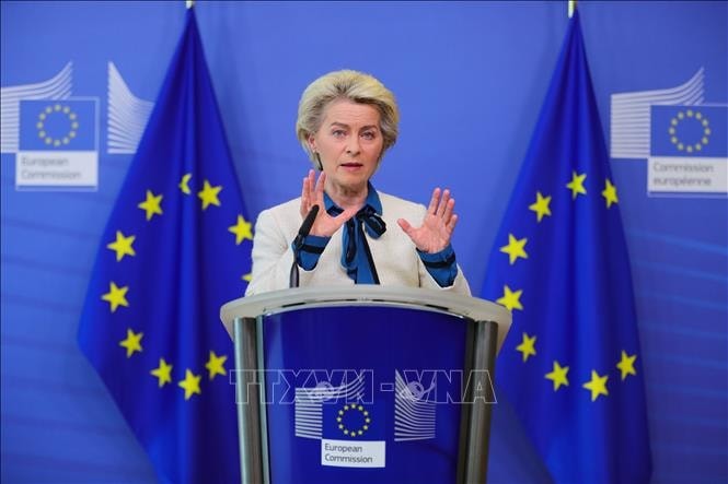 Chủ tịch Ủy ban châu Âu Ursula von der Leyen. Ảnh: THX/TTXVN