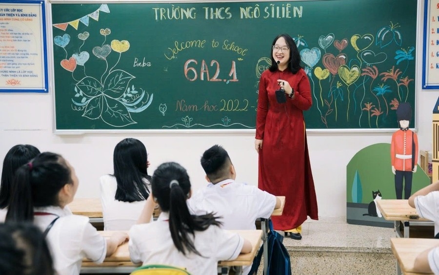 Một lớp học của Trường THCS Ngô Sĩ Liên (Cửa Nam, Hà Nội). Một lớp học của Trường THCS Ngô Sĩ Liên (Cửa Nam, Hà Nội).