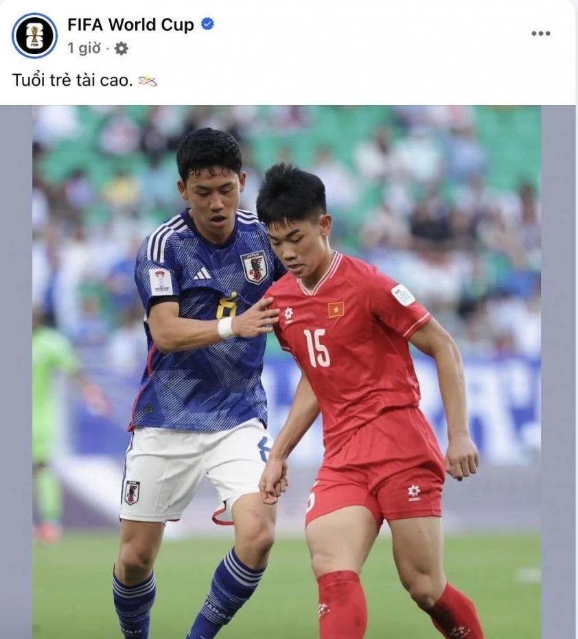 Đình Bắc được Fanpage FIFA World Cup đặc biệt nhắc đến