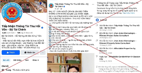 Trang giả mạo Bộ Tài chính có xác thực tích xanh. Trang giả mạo Bộ Tài chính có xác thực tích xanh.