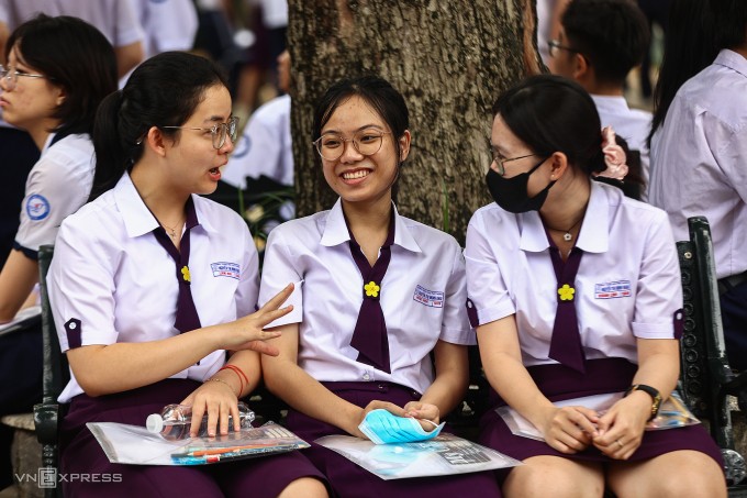 Thí sinh dự thi tốt nghiệp THPT 2025 ở TP HCM. Ảnh: Quỳnh Trần Thí sinh dự thi tốt nghiệp THPT 2025 ở TP HCM. Ảnh: Quỳnh Trần