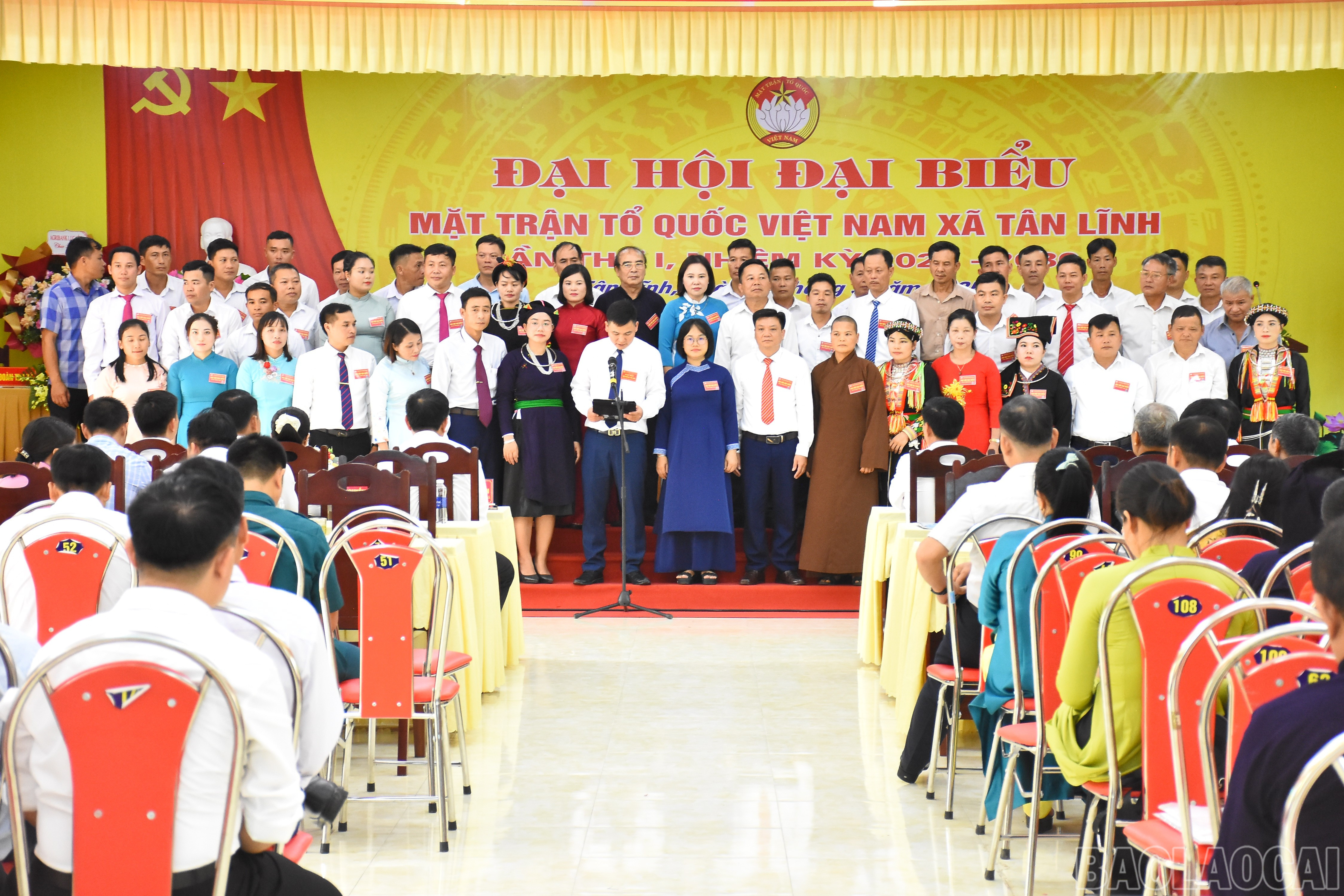Ủy viên Ủy ban MTTQ Việt Nam xã Tân Lĩnh khóa I, nhiệm kỳ 2025 - 2030 ra mắt đại hội. baolaocai-br_ramat-8841.jpg
