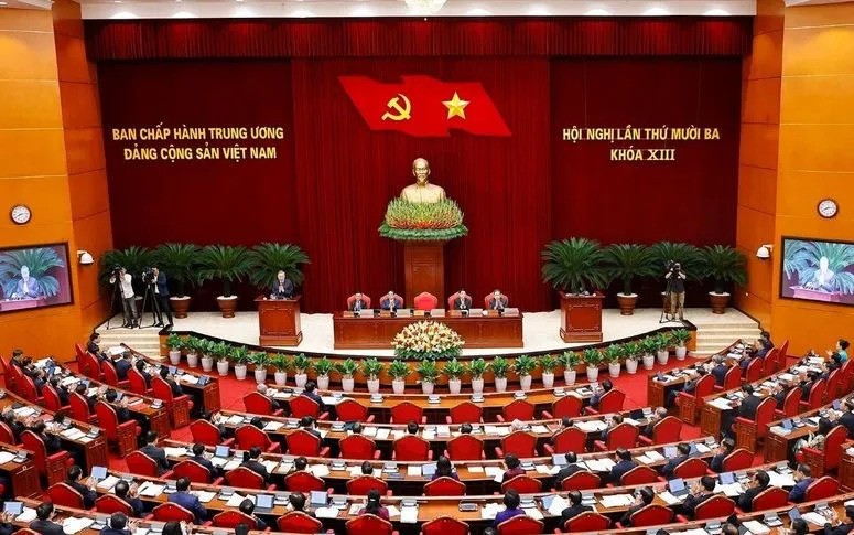 Quang cảnh phiên khai mạc Hội nghị lần thứ 13, Ban Chấp hành Trung ương Đảng khoá XIII. bch.jpg