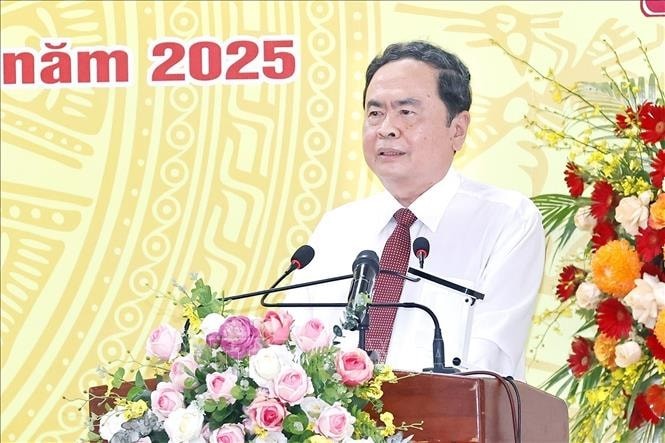 Chủ tịch Quốc hội Trần Thanh Mẫn phát biểu chỉ đạo đại hội. Chủ tịch Quốc hội Trần Thanh Mẫn phát biểu chỉ đạo đại hội.