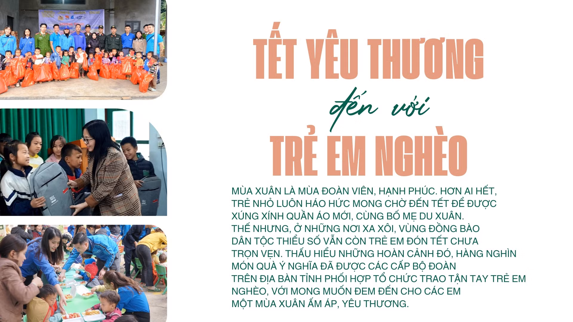 Tết yêu thương đến với trẻ em nghèo