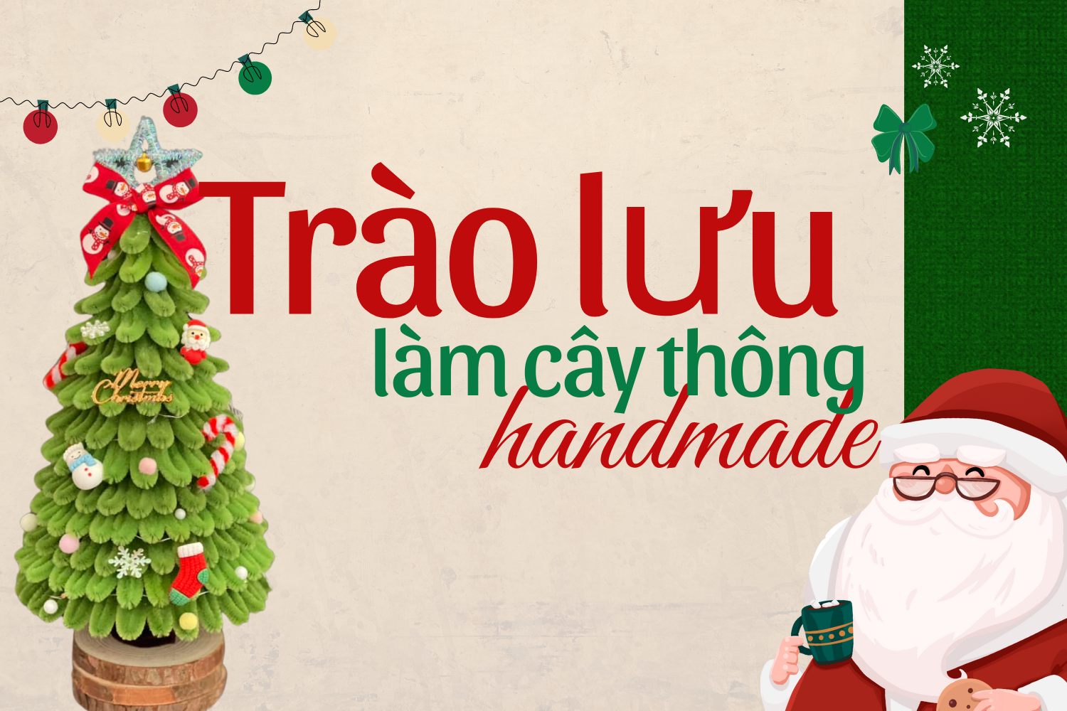 Trào lưu làm cây thông handmade