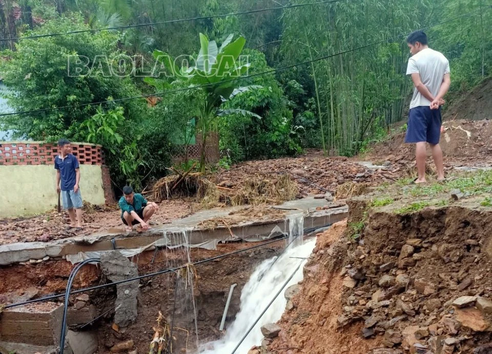 Mưa lũ gây nhiều thiệt hại ở xã Nghĩa Đô (Bảo Yên)