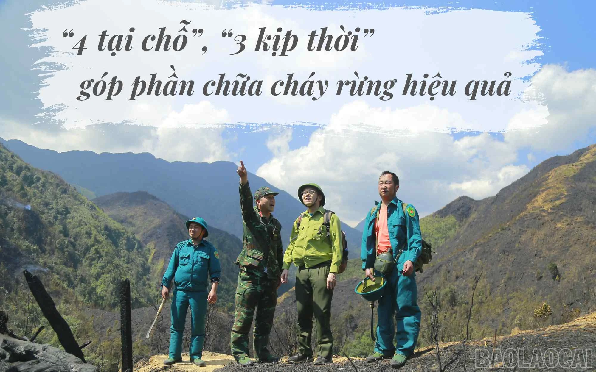 “4 tại chỗ”, “3 kịp thời” góp phần chữa cháy rừng hiệu quả