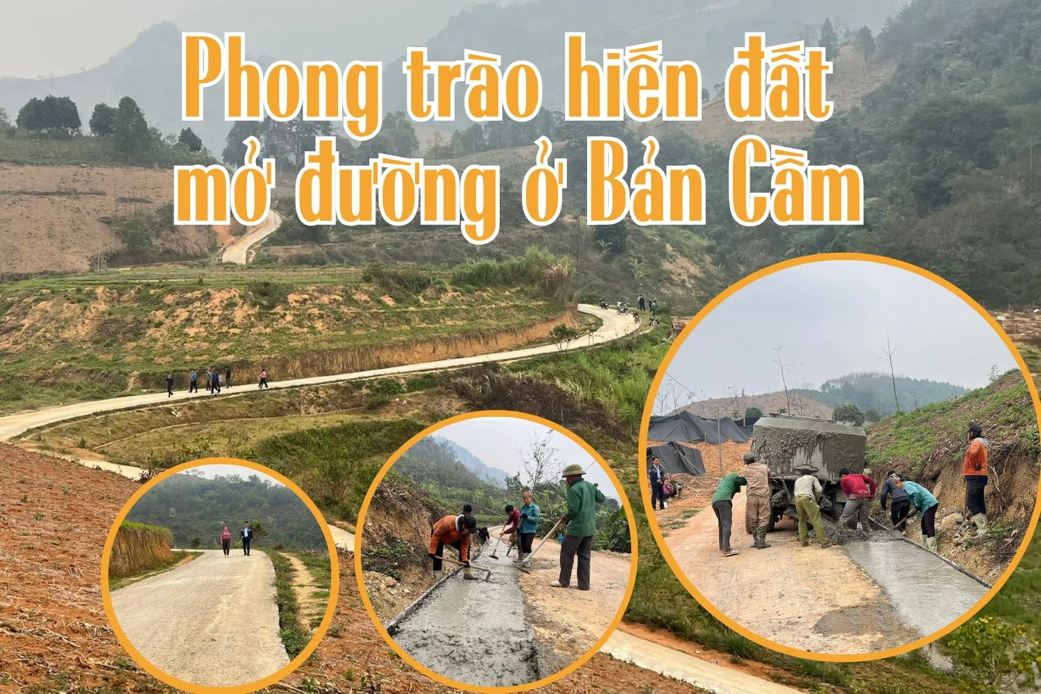 Phong trào hiến đất mở đường ở Bản Cầm