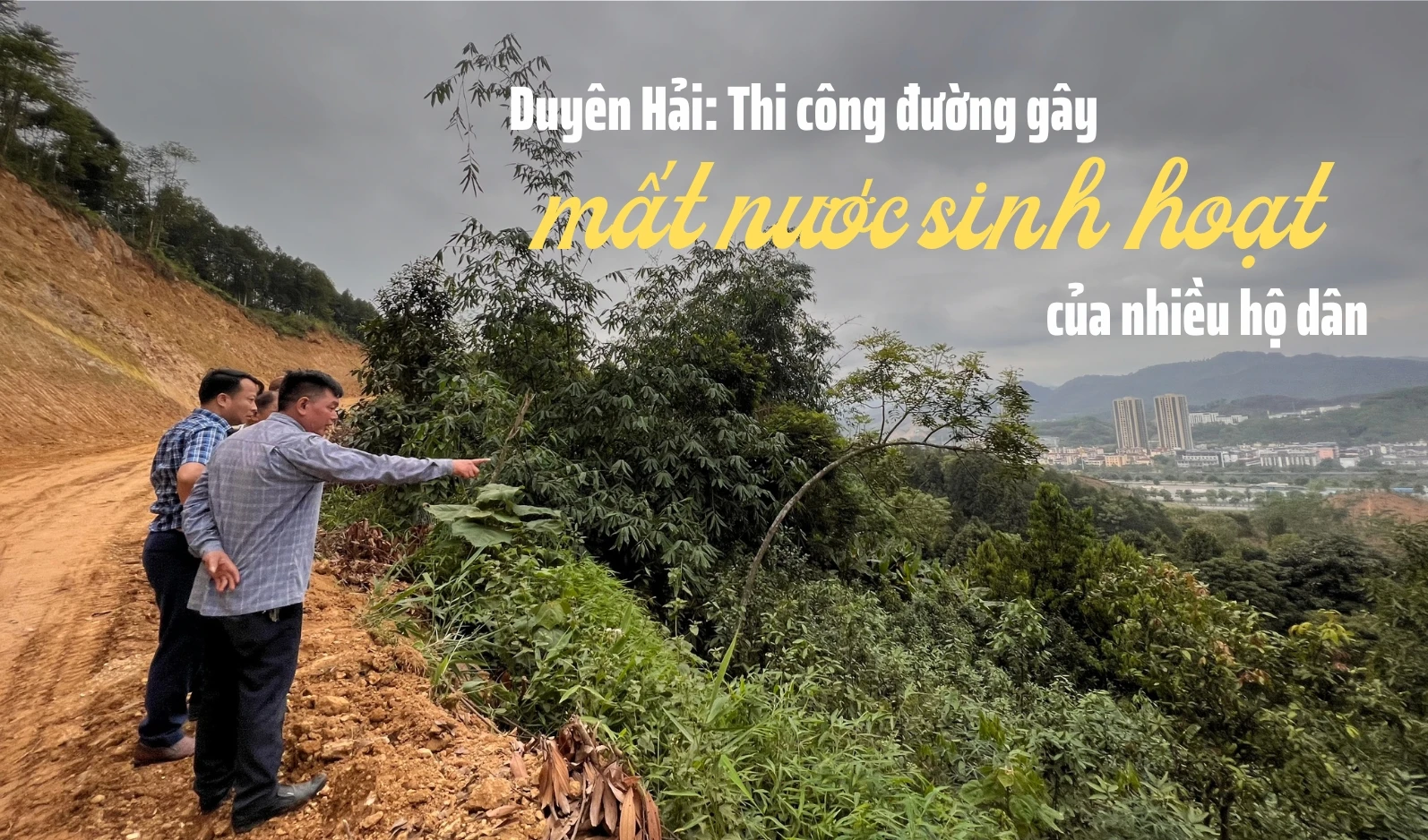 Duyên Hải: Thi công đường gây mất nước sinh hoạt của nhiều hộ dân