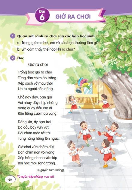 Thơ của Nguyễn Lãm Thắng trong sách giáo khoa.