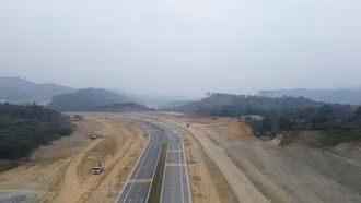 Dự án đường trăm tỷ Kim Thành - Ngòi Phát nhìn từ trên cao