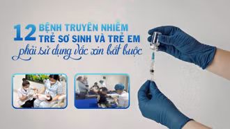 [Infographic] 12 bệnh truyền nhiễm trẻ sơ sinh và trẻ em phải sử dụng vắc xin bắt buộc